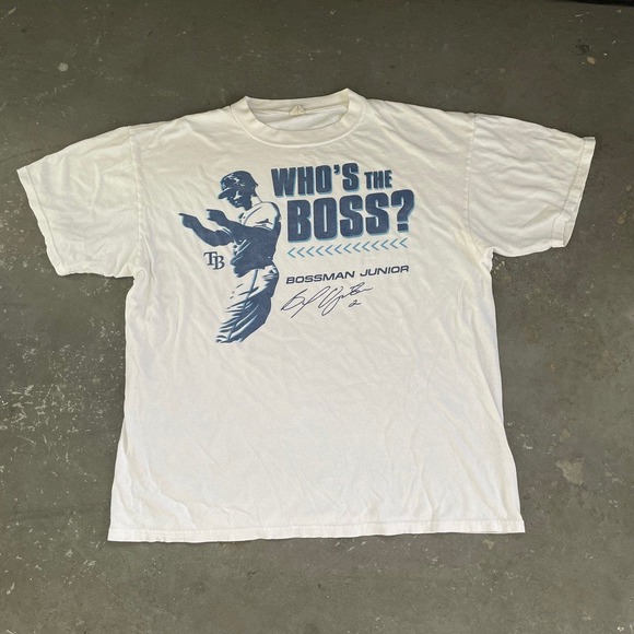 Tampa Bay Rays Bossman Junior #2 “‎ Who’s the BOSS? T Shirt XL - Picture 1 of 5